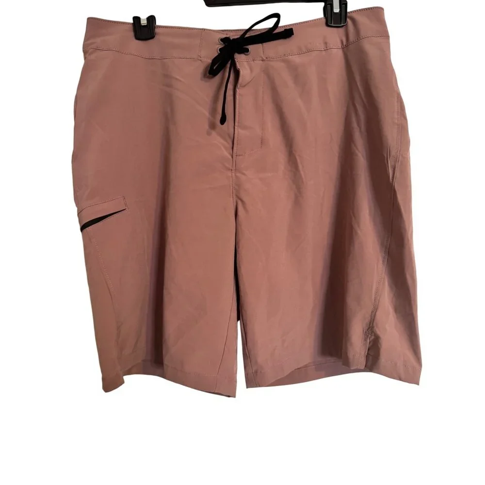 Zella Deep Dive Board Shorts Size Medium Men’s Zipper Pocket Drawstring 8